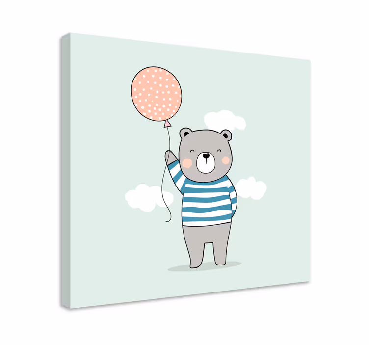 Platno za vrtec bebe oso peluche - TenStickers