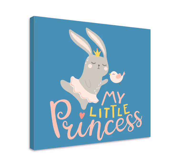 Cute bunny princess platno slikanje jelena - TenStickers