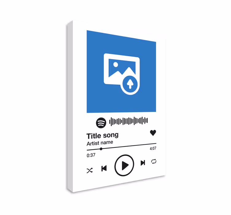 Spotify glasba belo tapeta platno - TenStickers