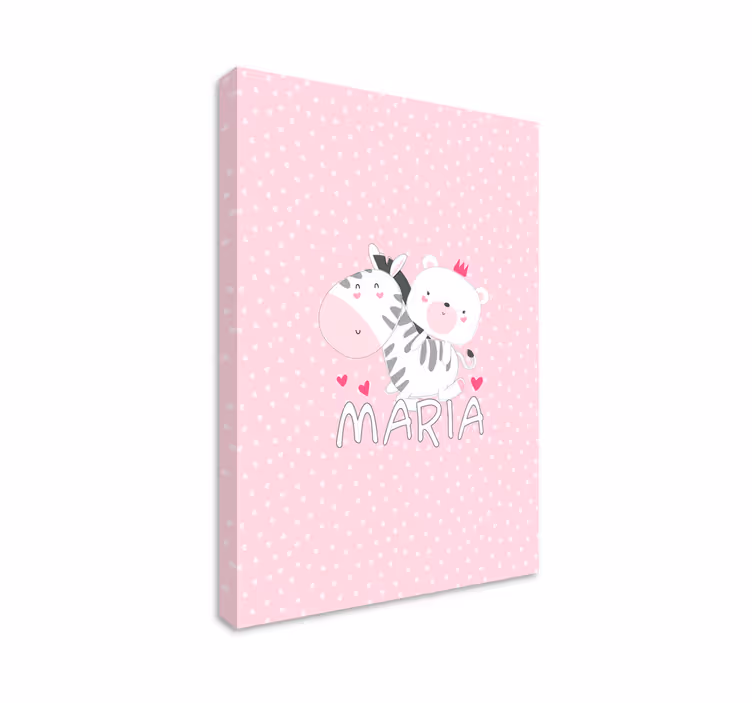 Cute animal friends platno slikanje za dojenčke - TenStickers