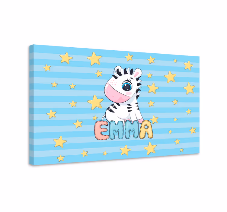 Adorable zebra figure in platno slikanje jelena - TenStickers