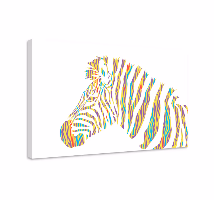 Colorful zebra head platna slike z motivi živali - TenStickers