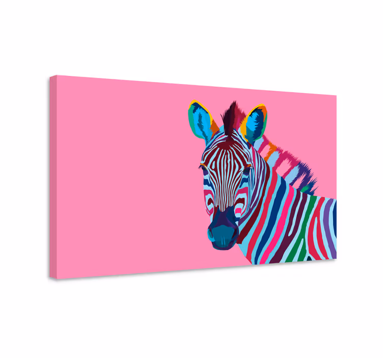 Vibrant zebra image platna slike z motivi živali - TenStickers