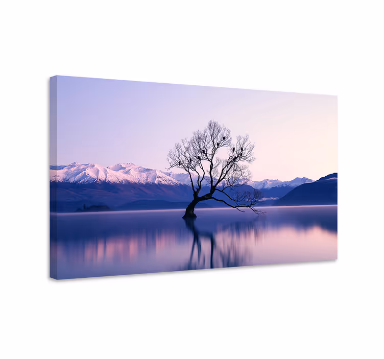 Serene mountain reverberation platno zemljevidov - TenStickers