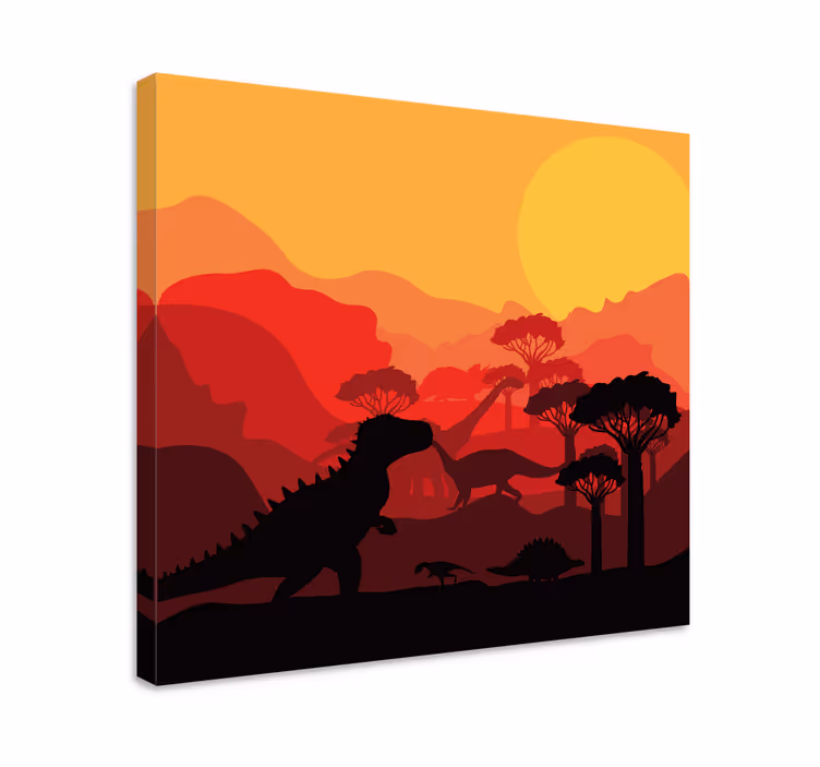 Dinozavri jurasska pokrajina platna - TenStickers