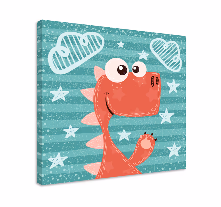 Veseli risani dinozavri za otroke na platnih - TenStickers
