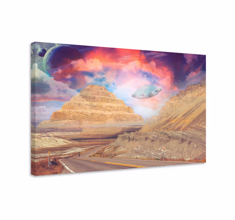 Mysterious mountain landscape platno slikanje dekoracija - TenStickers