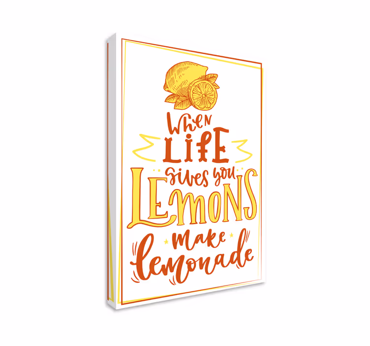 Limonina skica citat sadno platno - TenStickers