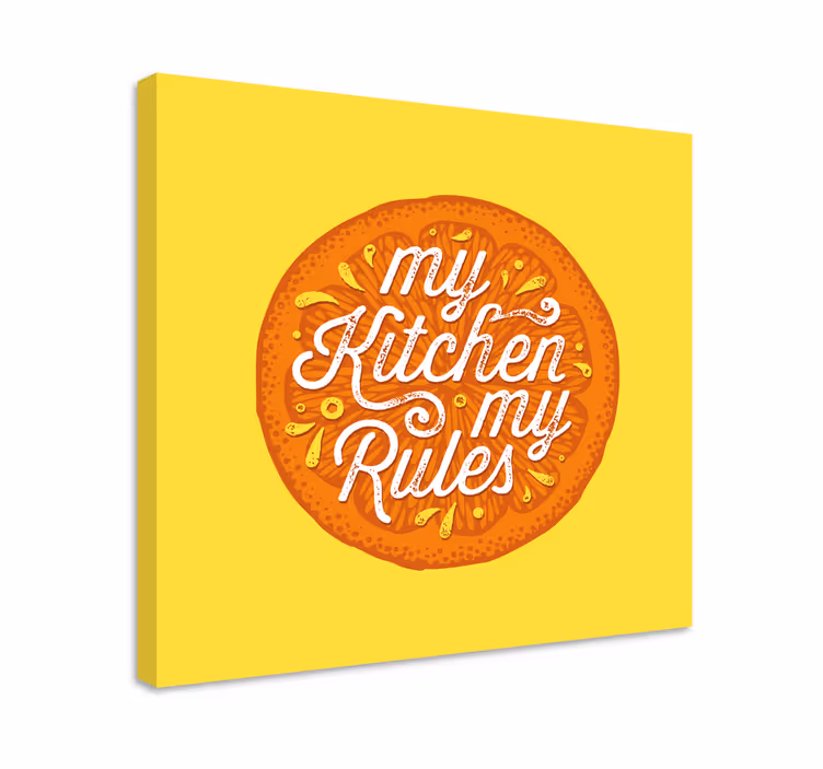 Kitchen rules phrase platno za notranjo opremo - TenStickers