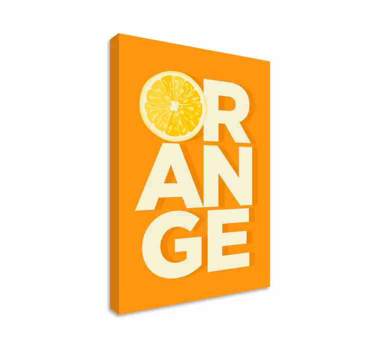 Narezano oranžno besedilo sadno platno - TenStickers