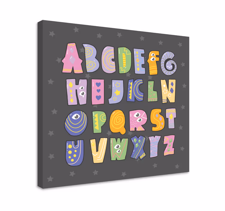 Igrivi črkovni napisi na slikarskih platnih - TenStickers