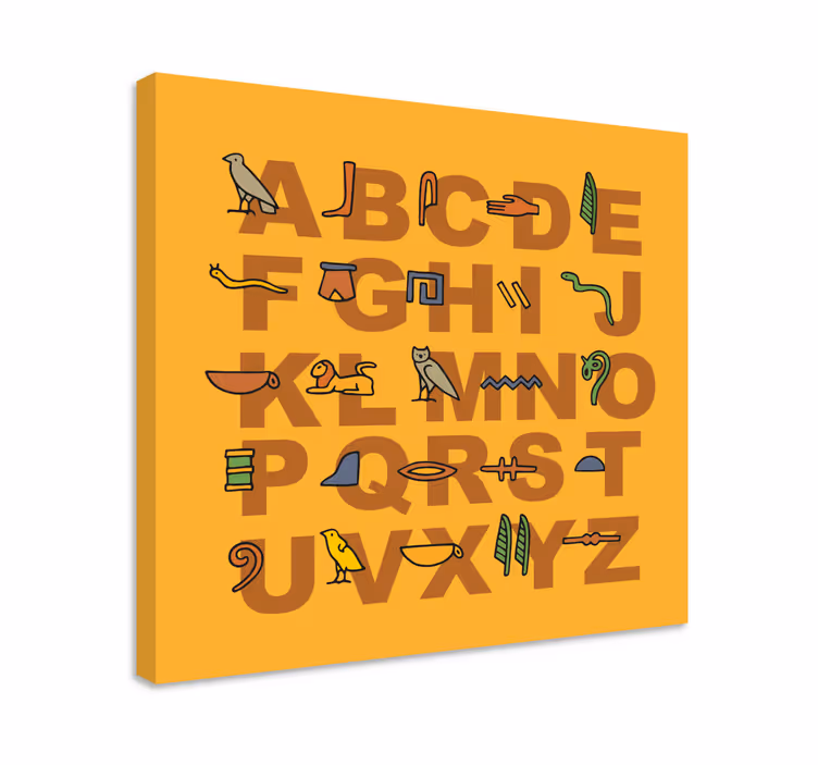 Odtisi platna egiptovske abecede - TenStickers