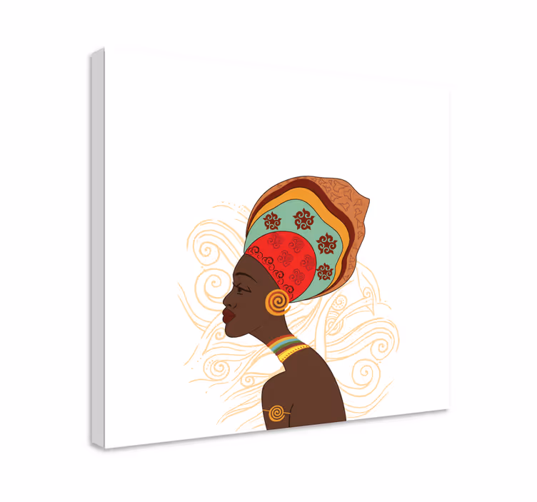 Elegant african silhouette kompozicija ljudi na platnu - TenStickers