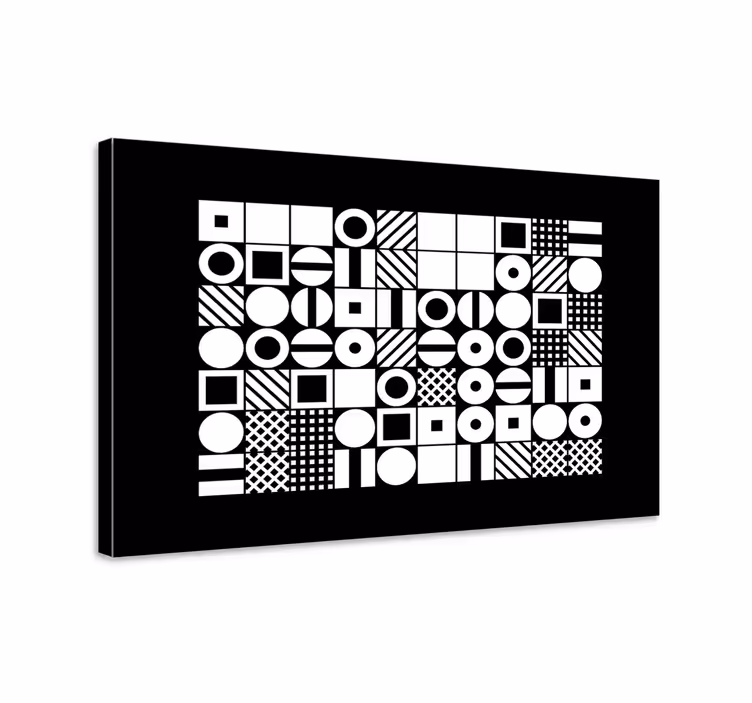 Vzorci abstraktnih oblik geometrijska slika na platnu - TenStickers