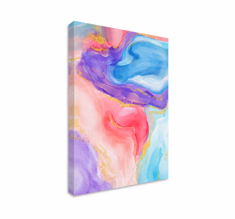 Fluid color flow povzetek na platnu - TenStickers