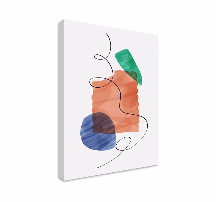 Abstract forms arrangement moderno platno slikarstvo - TenStickers