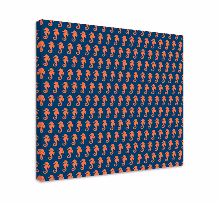 Seahorse repetition pattern moderno platno slikarstvo - TenStickers