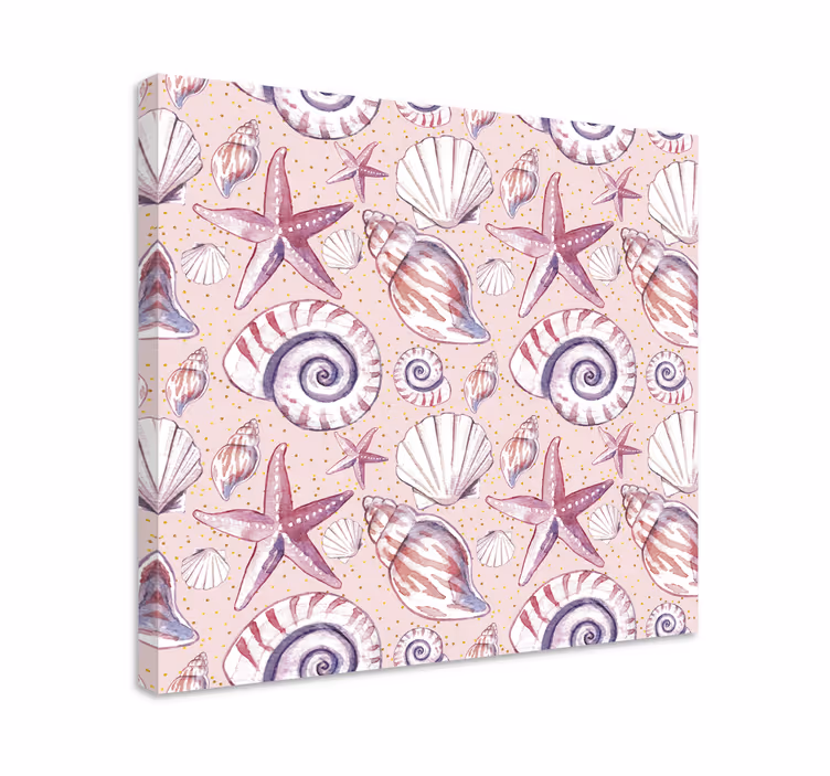 Seashells and starfish slikanje na platnu - TenStickers