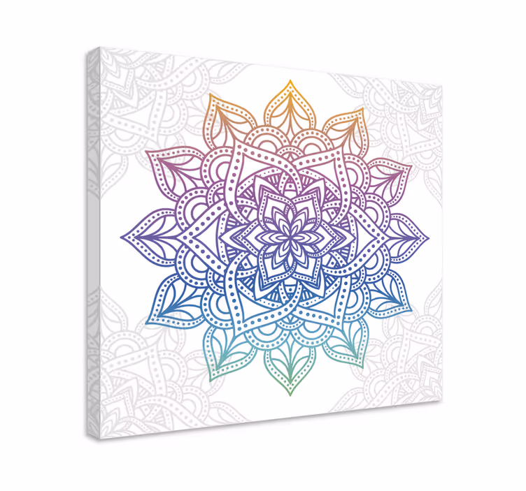 Barvita gradientna mandala platna na steni - TenStickers