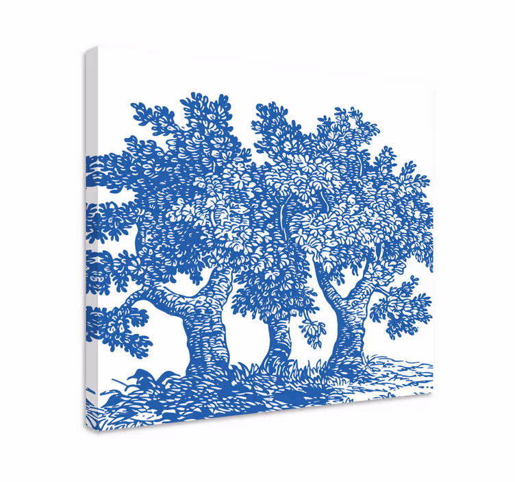 Three leafy trees platna z enojnim drevesnim motivom - TenStickers