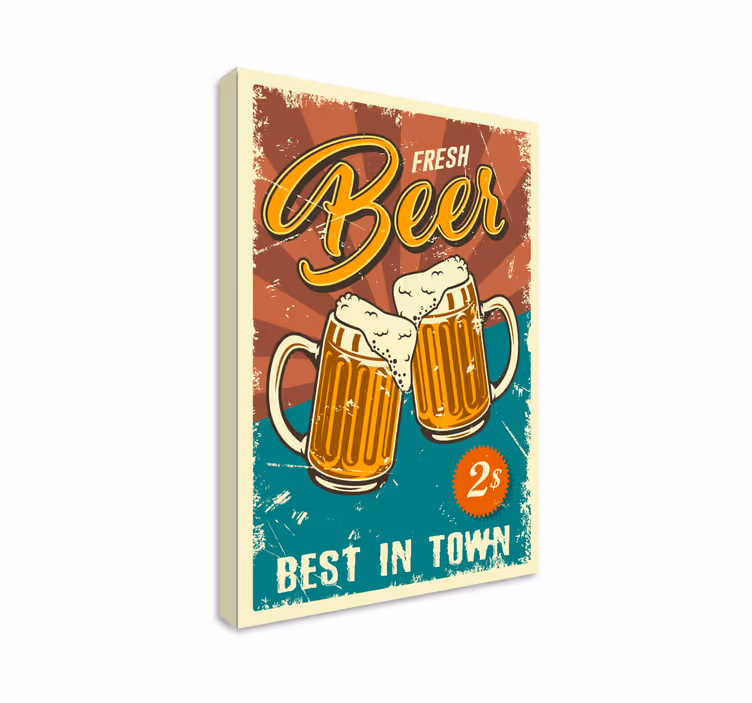 Fresh beer advertisement na platnu s športom - TenStickers