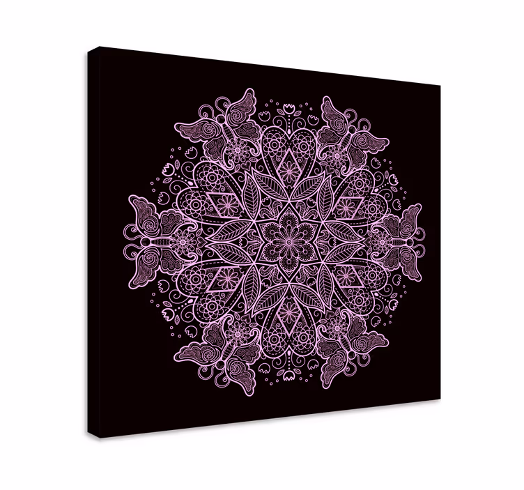 Metulj mandala metulj platno stenske umetnosti - TenStickers