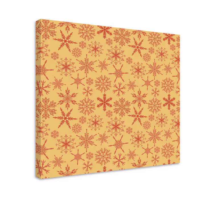 Snowflakes pattern platno slika zemljevidov - TenStickers