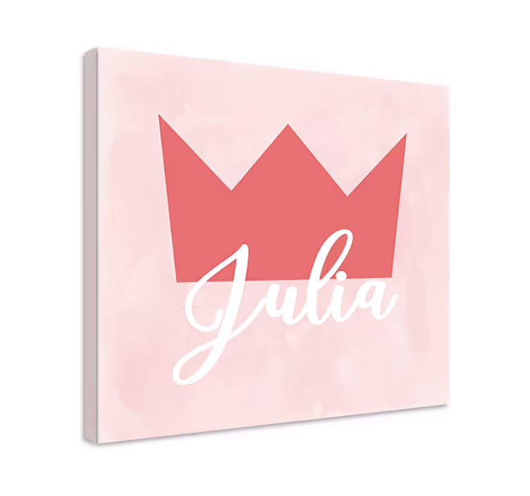 Crown personalisation julia platno z zemljevidom sveta - TenStickers