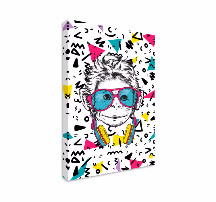 Cool monkey portrait platna slike z motivi živali - TenStickers