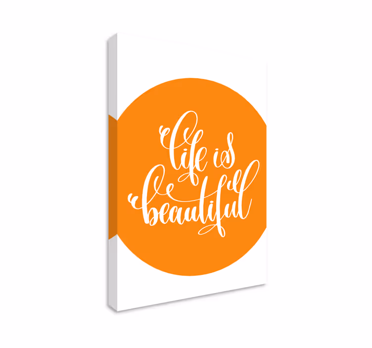 Inspiring life affirmation platno z motivacijskim citatom - TenStickers
