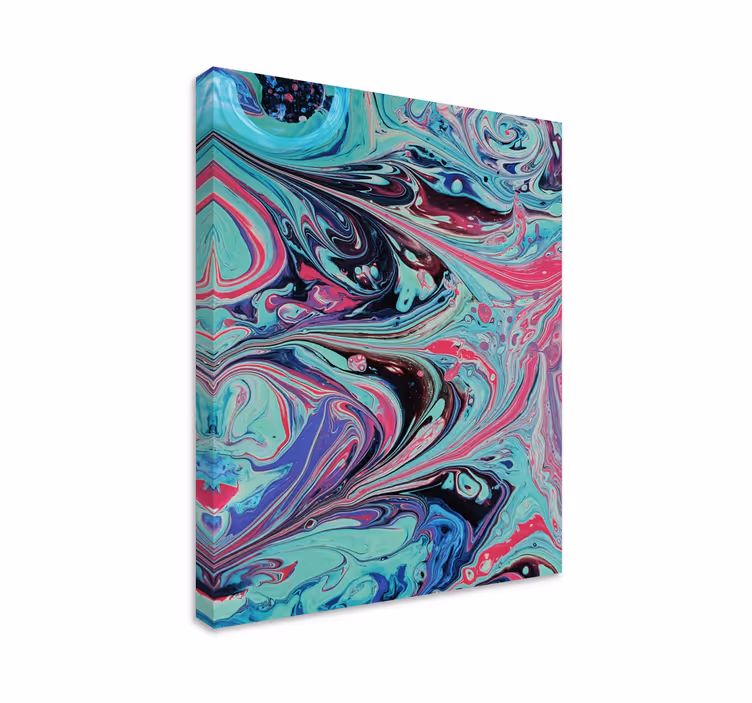 Fluid art swirls povzetek na platnu - TenStickers