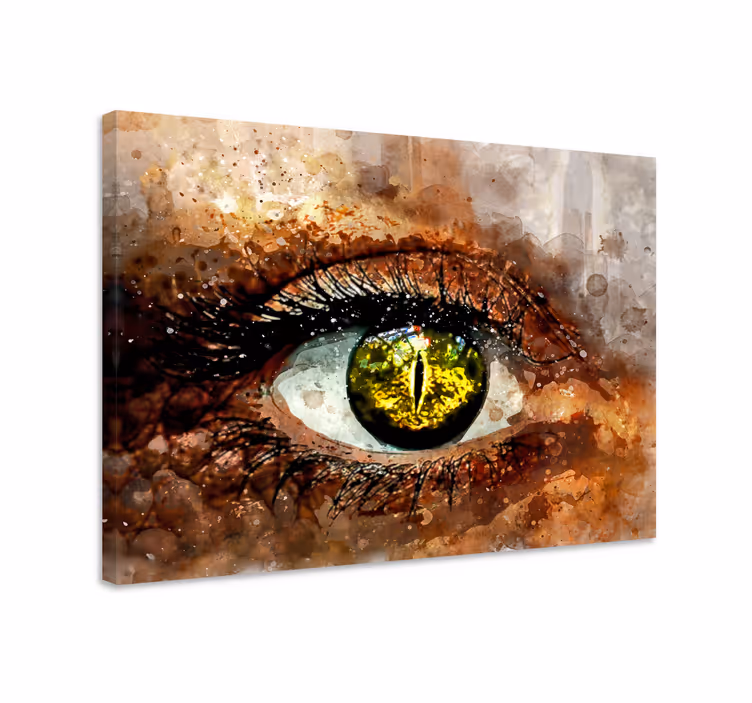 Mystical eye capture olifant na platnu - TenStickers