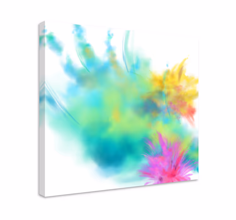 Vibrant floral swirls slikarsko platno z rožami - TenStickers