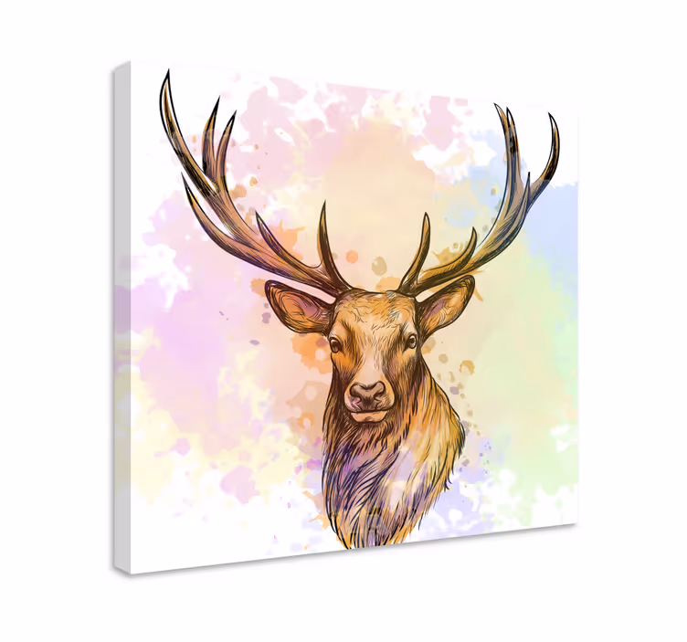 Barva splash jelen platno art - TenStickers