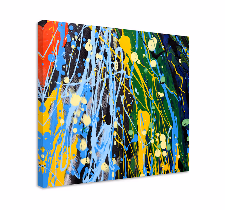 Umetniška mavrična barva splash platno art print - TenStickers