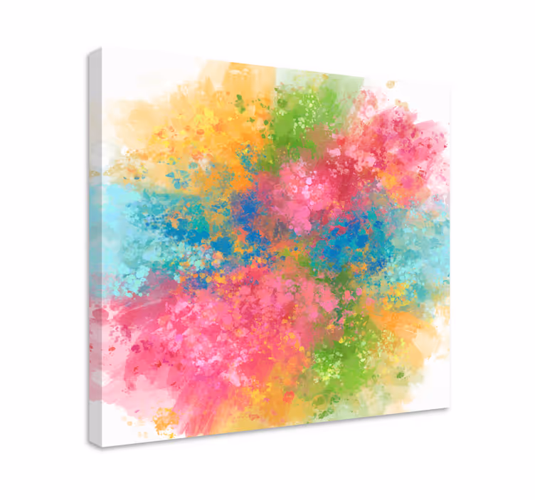 Vibrant color burst povzetek na platnu - TenStickers