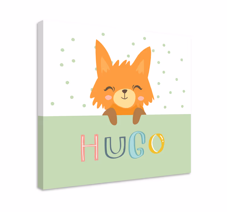 Nasmejan lik lisice platna slike z motivi živali - TenStickers