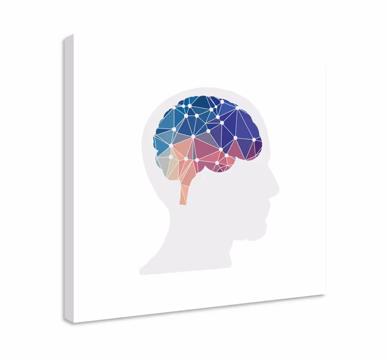 Brain network connections platno s citatom za dom - TenStickers