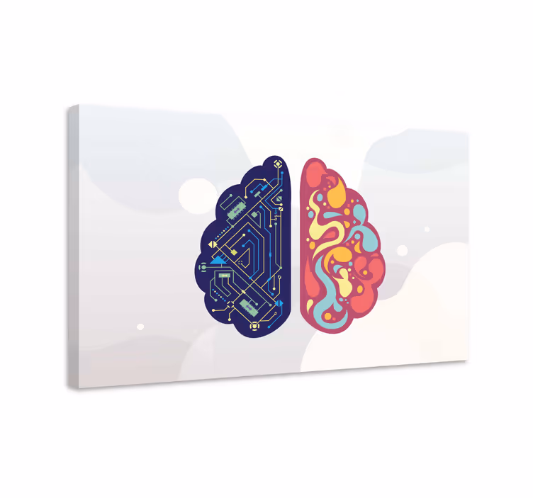 Dual brain design slikarska platna s sadjem - TenStickers