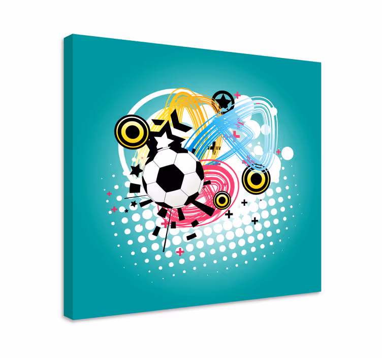 Soccer ball action na platnu za športne navdušence - TenStickers
