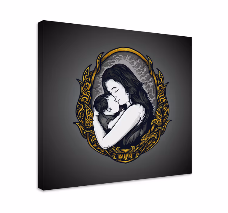 Motherly embrace kompozicija ljudi in likov - TenStickers