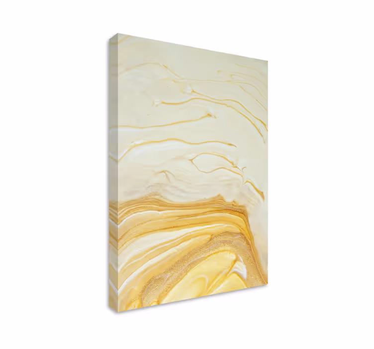 Gentle golden waves povzetek na platnu - TenStickers