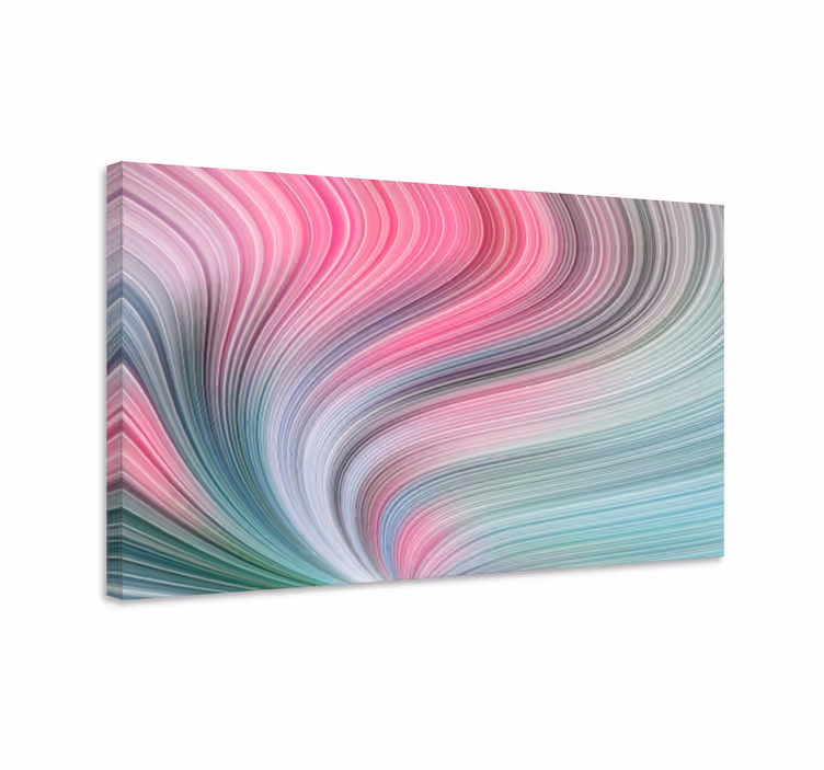 Curving color waves povzetek na platnu - TenStickers
