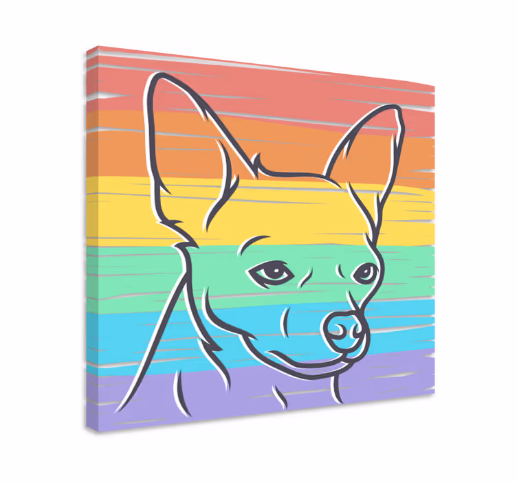 Odtisi platna mavričnih psov cockapoo - TenStickers