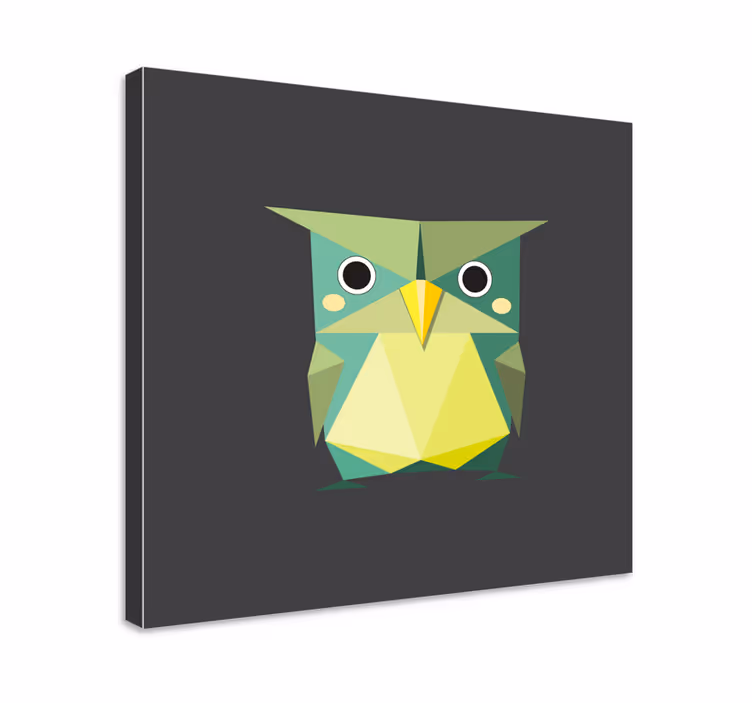 Odtisi platna živali origami sova - TenStickers