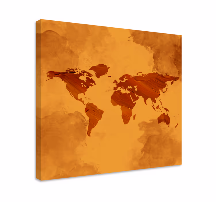 Vintage worldwide map platno s sliko sveta - TenStickers
