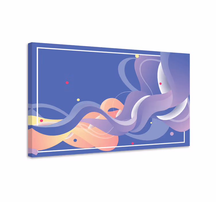 Flowing abstract shapes moderno platno slikarstvo - TenStickers