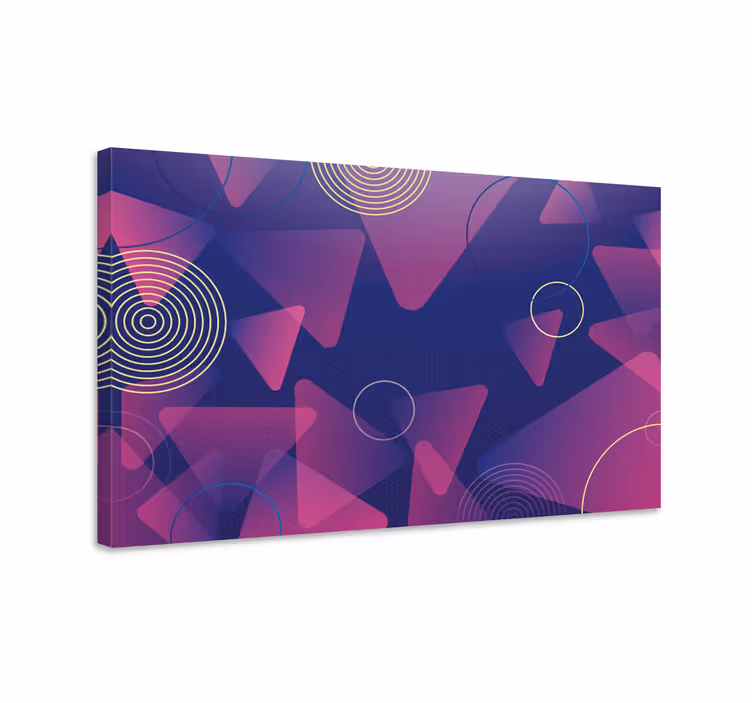 Dynamic shapes pattern platno z geometrijskimi vzorci - TenStickers
