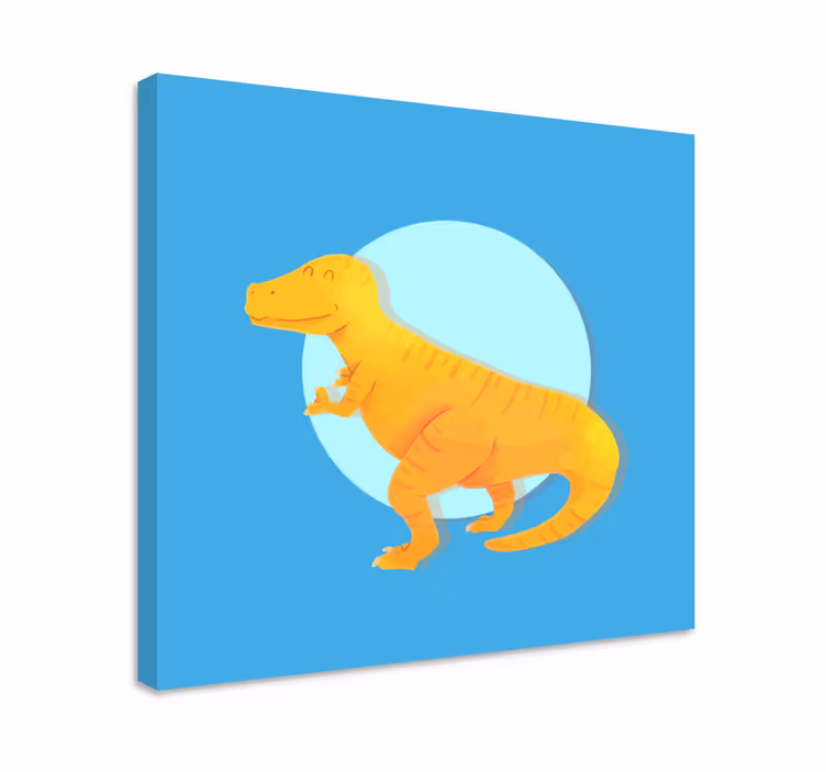 Cheerful t-rex platno z dinozavrom - TenStickers