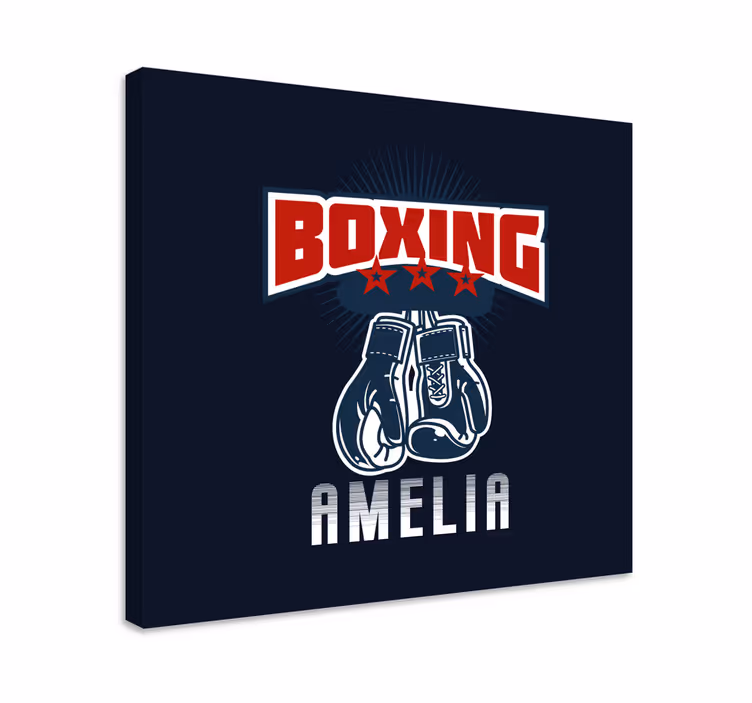 Boxing gloves emblem platno slike šport - TenStickers